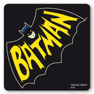 COASTER BATMAN TEXT BLACK