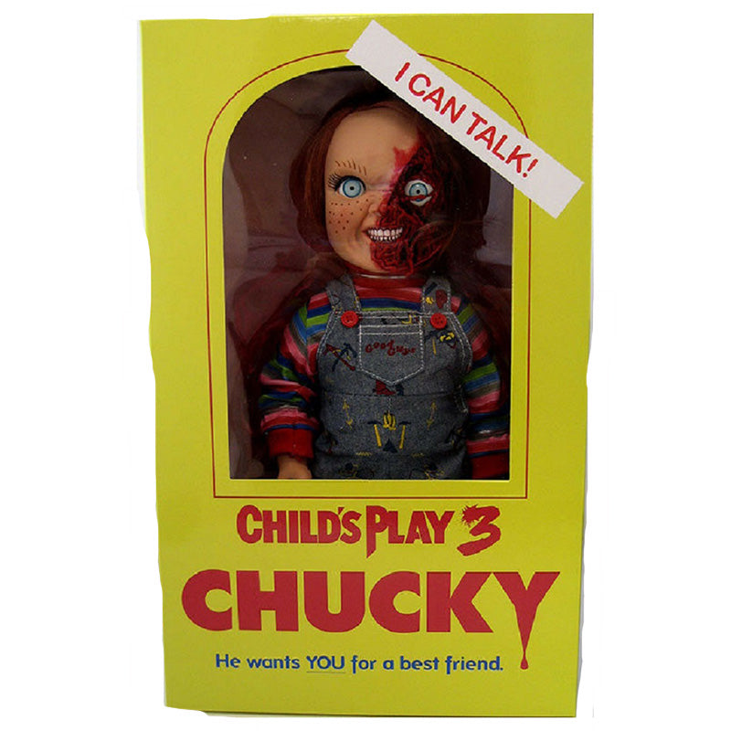 CHILD´S PLAY 3 TALKING CHUCKY PIZZA FACE 38cm
