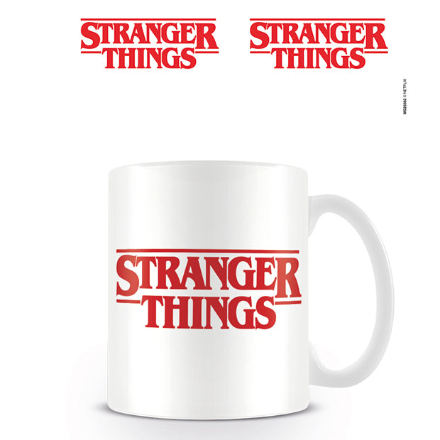 MUG STRANGER THINGS ALL WHITE WITH LOGO