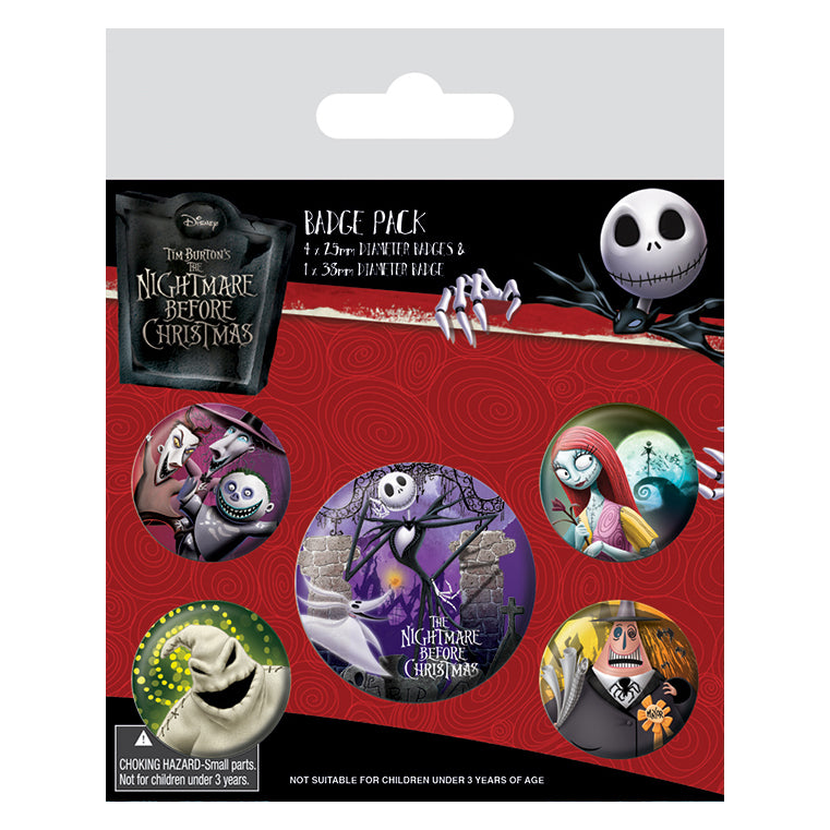 BADGE PACK DISNEY TIM BURTON´S THE NIGHTMARE BEFORE CHRISTMAS