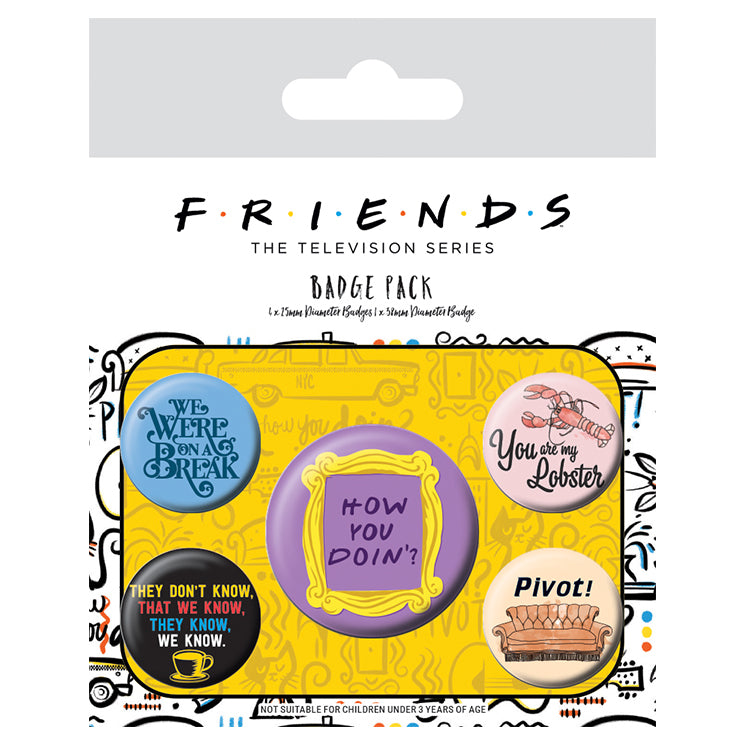 BADGE PACK FRIENDS QUOTES