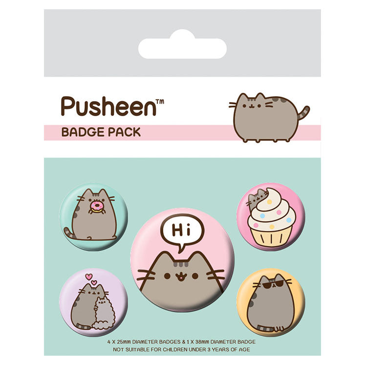 BADGE PACK PUSHEEN PUSHEEN SAYS HI