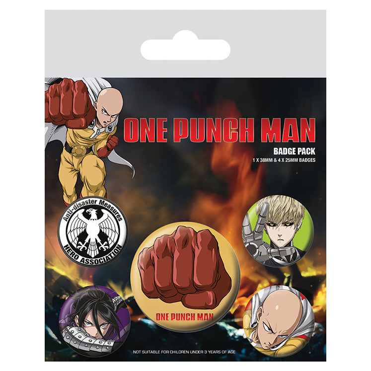 BADGE PACK ONE PUNCH MAN DESTRUCTIVE