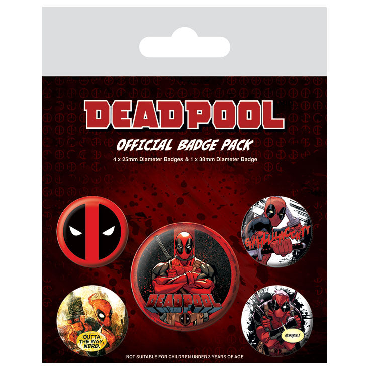 BADGE PACK DEADPOOL OUTTA THE WAY