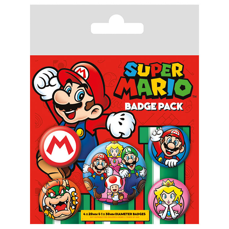 BADGE PACK SUPER MARIO MARIO