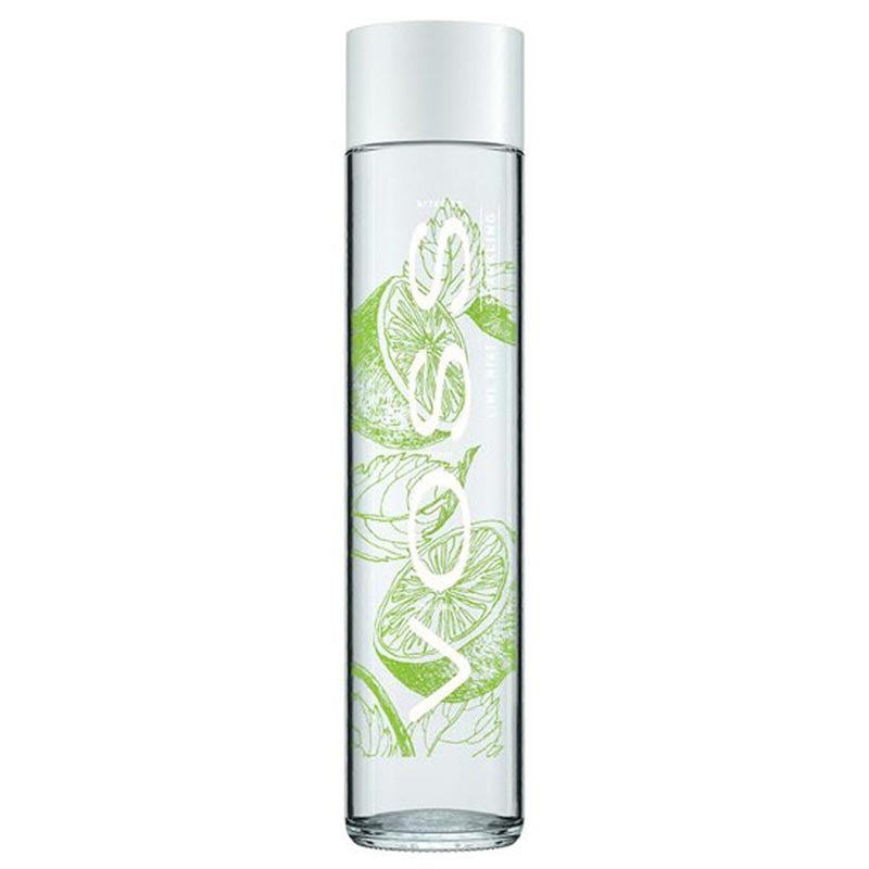 VOSS GLASS BOTTLE SPARKLING WATER LIME MINT 375ml