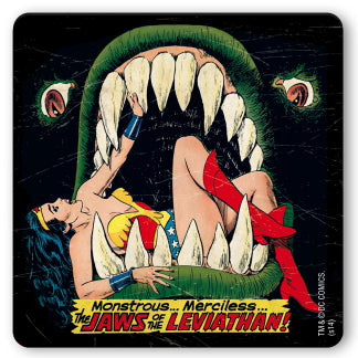 COASTER WONDER WOMAN THE JAWS OF THE LEVIATHAN!