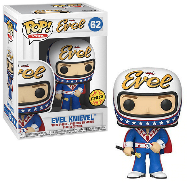 FUNKO POP! ICONS EVEL KNIEVEL LIMITED CHASE EDITION no62