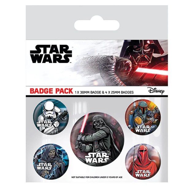 BADGE PACK STAR WARS DARK SIDE