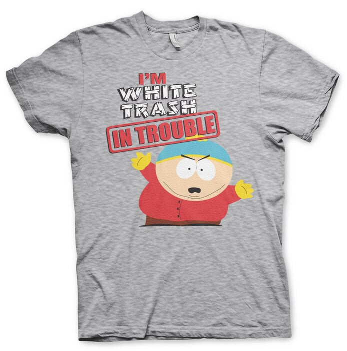 T-SHIRT SOUTH PARK I’M WHITE TRASH IN TROUBLE
