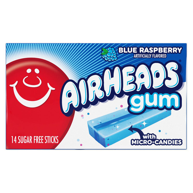 AIRHEADS GUM BLUE RASPBERRY 14 STICKS