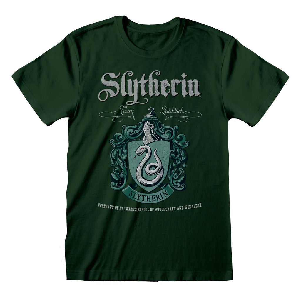 T-SHIRT HARRY POTTER SLYTHERIN GREEN CREST
