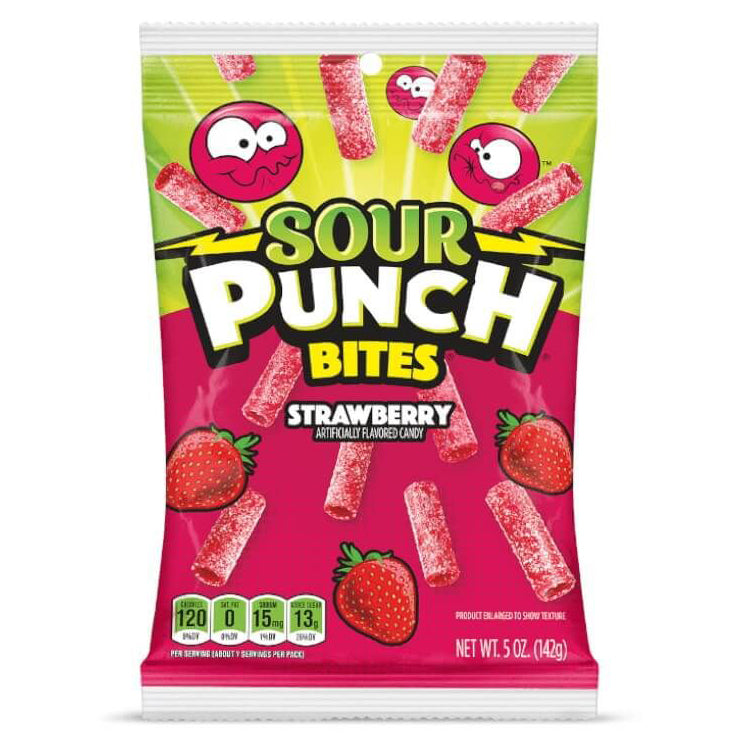 SOUR PUNCH BITES STRAWBERRY 142g