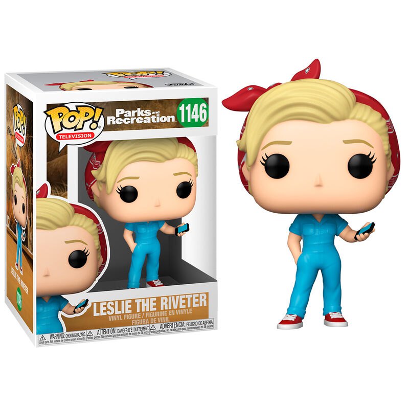 FUNKO POP! TELEVISION PARKS AND RECREATION LESLIE THE RIVETER no1146