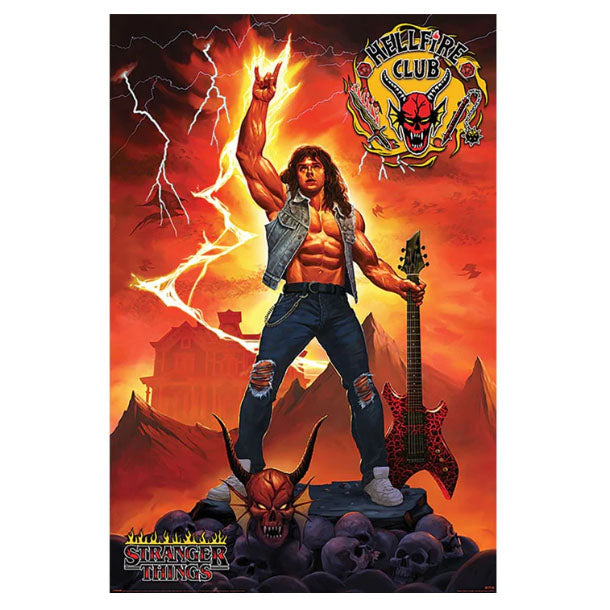 POSTER 61 91,5 STRANGER THINGS 4 HELLFIRE CLUB ROCK GOD no52