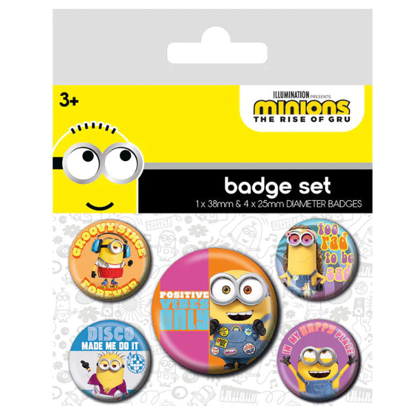 BADGE PACK MINIONS THE RISE OF GRU
