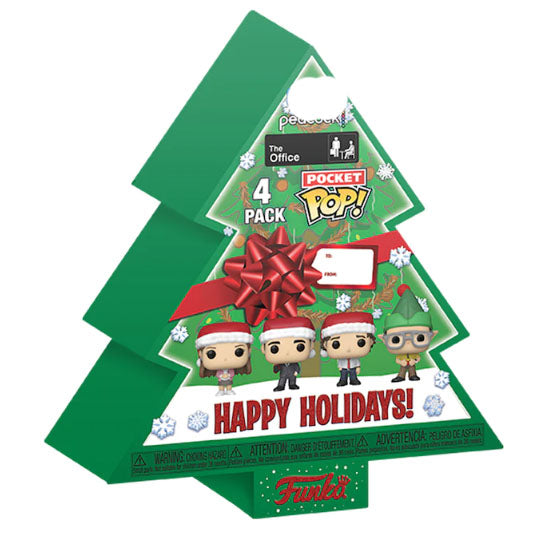 FUNKO POCKET POP! THE OFFICE HAPPY HOLIDAYS! TREE BOX 4pack