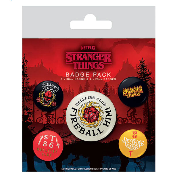 BADGE PACK STRANGER THINGS HELLFIRE CLUB