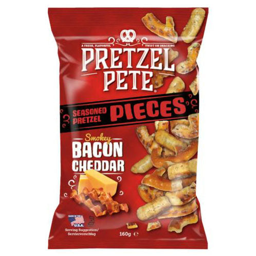 PRETZEL PETE SMOKEY BACON CHEDDAR 160g
