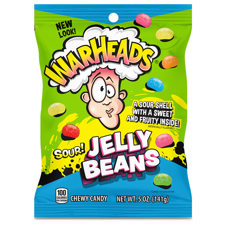 WARHEADS SOUR JELLY BEANS 141g