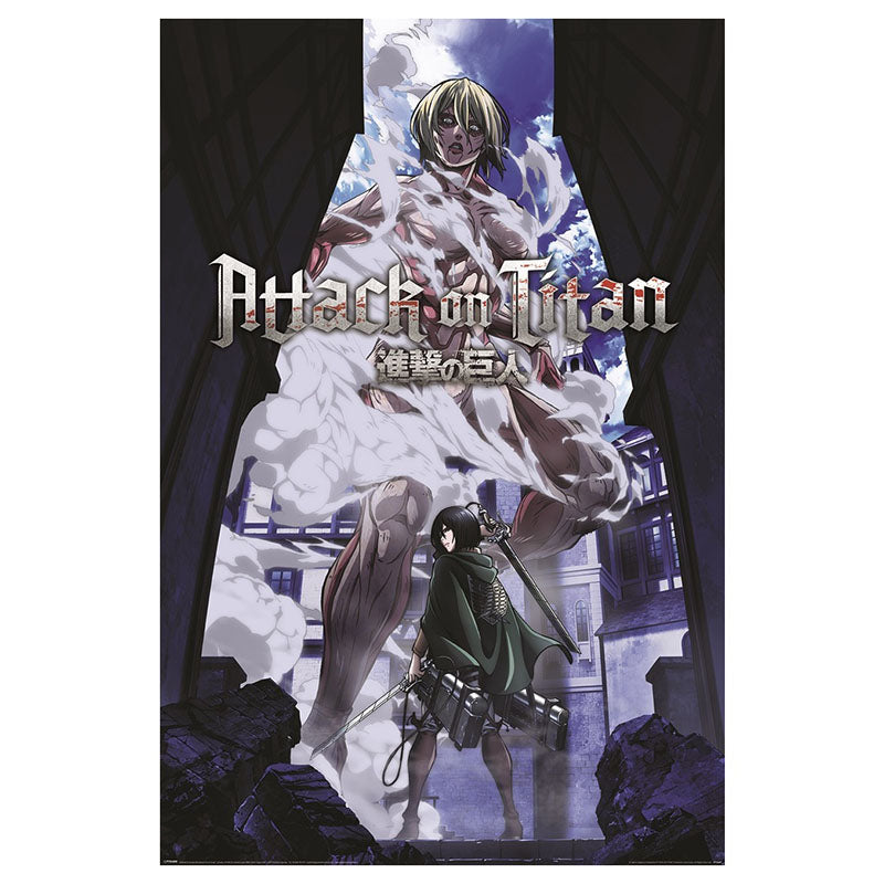 POSTER 61 91,5 ATTACK ON TITAN S3 FEMALE TITAN APPROACHES no126