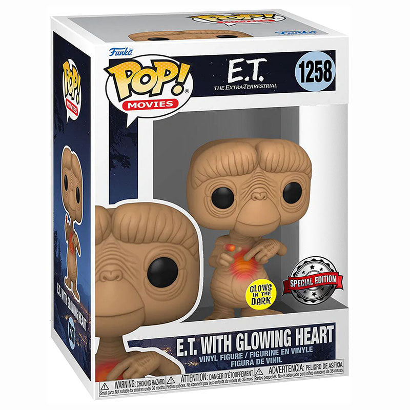 FUNKO POP! MOVIES E.T. THE EXTRA TERRESTRIAL E.T. WITH GLOWING HEART GITD SPECIAL EDITION no1258