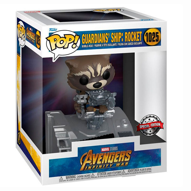 FUNKO POP! MARVEL AVENGERS INFINITY WARS GUARDIAN´S SHIP ROCKET SPECIAL EDITION no1025