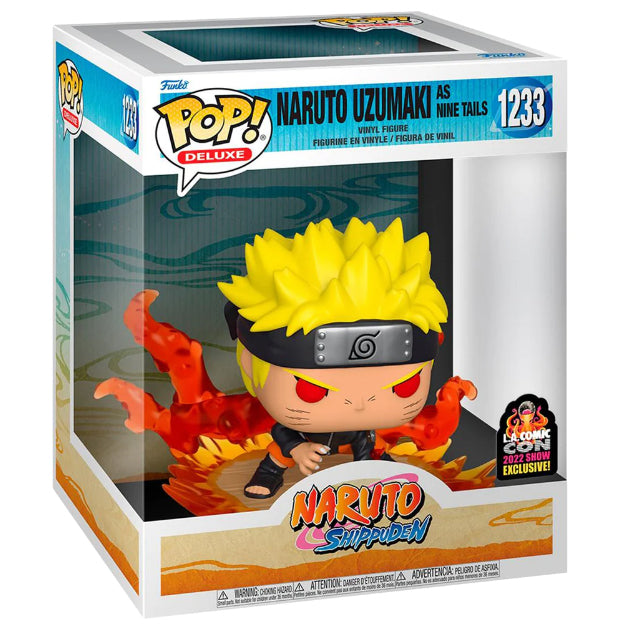 FUNKO POP! DELUXE ANIMATION NARUTO SHIPPUDEN NARUTO UZUMAKI AS NINE TAILS L.A. COMIC CON 2022 1233