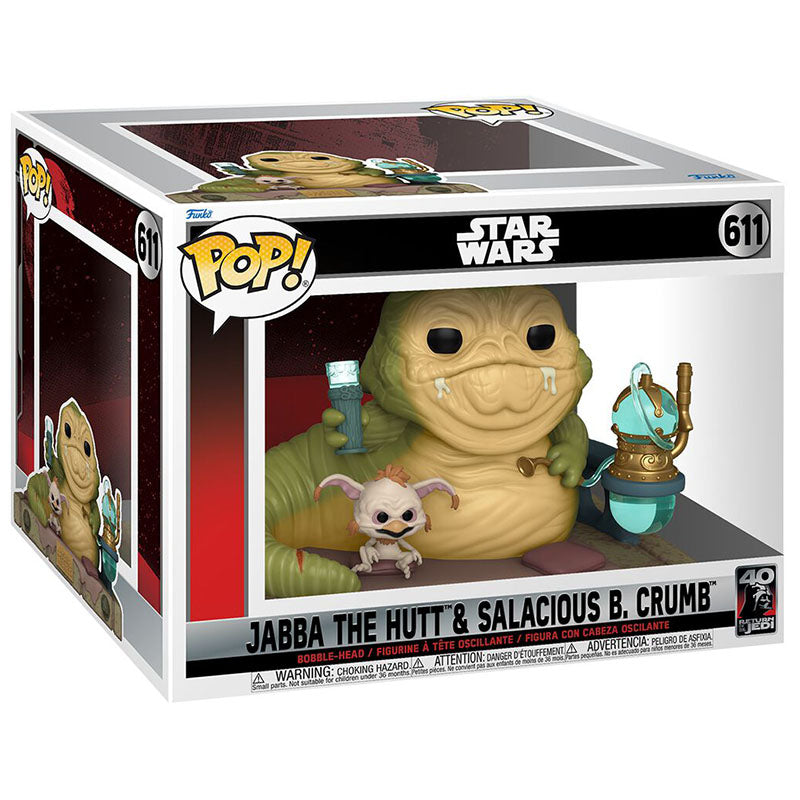 FUNKO POP! STAR WARS RETURN OF THE JEDI 40th ANNIVERSARY JABBA THE HUTT & SALACIOUS B. CRUMB no611