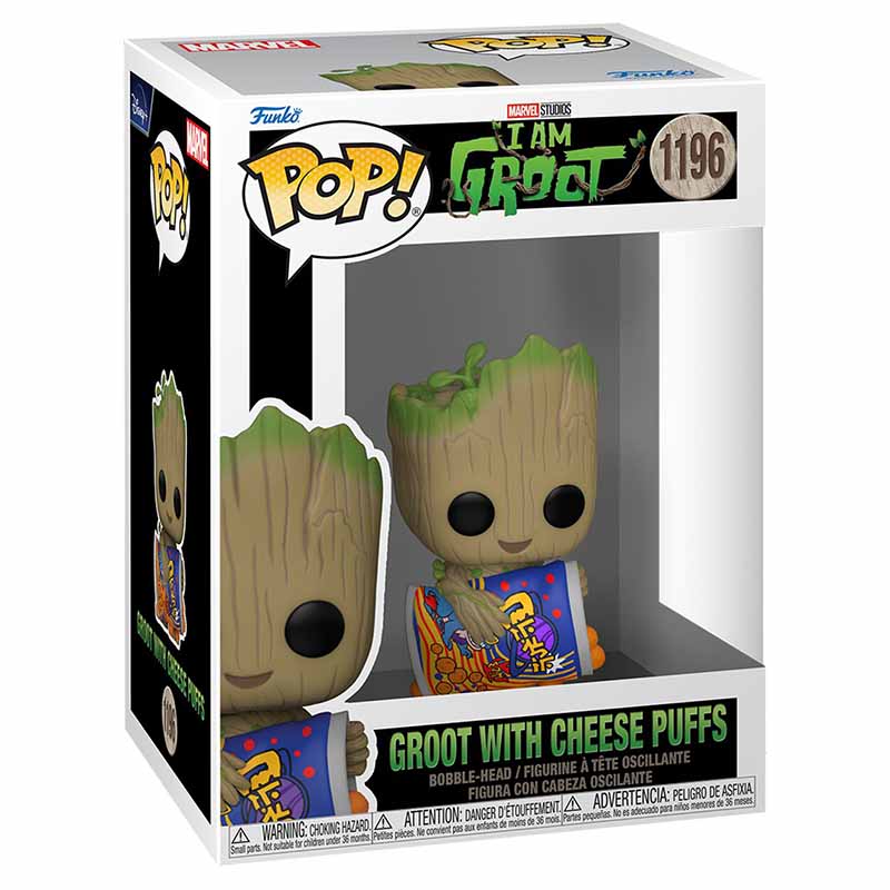 FUNKO POP! MARVEL I AM GROOT GROOT WITH CHEESE PUFFS no1196