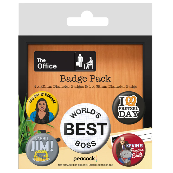BADGE PACK THE OFFICE FAMOUS QUOTES