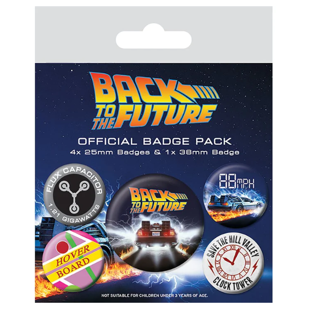 BADGE PACK BACK TO THE FUTURE DELOREAN