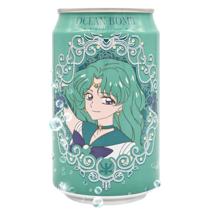 OCEAN BOMB SPARKLING WATER SAILOR MOON KIWI FLAVOUR 330ml