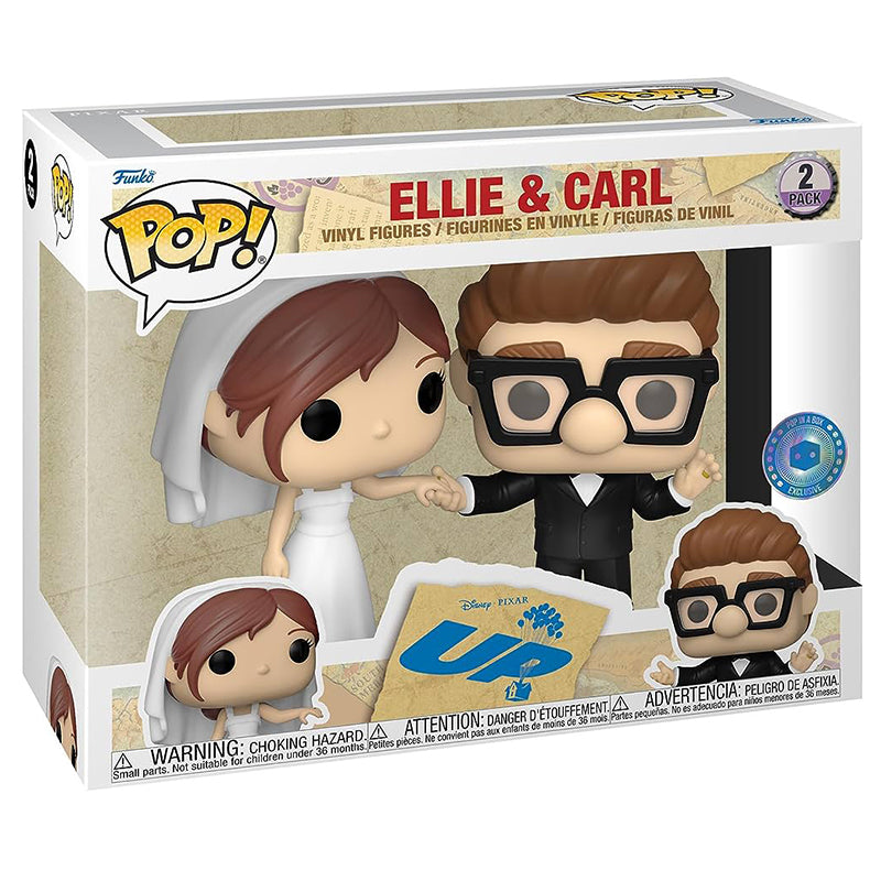 FUNKO POP! DISNEY PIXAR UP ELLIE &#038; CARL POP IN A BOX EXCLUSIVE 2-pack