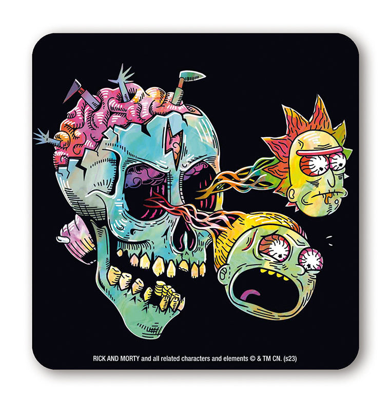 COASTER RICK AND MORTY EYEBALL SKULL