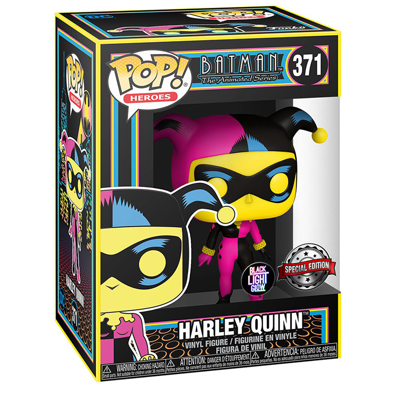FUNKO POP! DC HEROES BLACK LIGHT GLOW HARLEY QUINN FUNKO SPECIAL EDITION no371