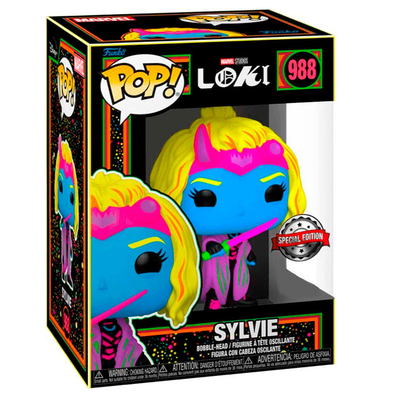 FUNKO POP! MARVEL BLACK LIGHT LOKI SYLVIE SPECIAL EDITION no988
