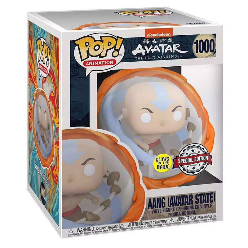 FUNKO POP! ANIMATION NICKELODEON AVATAR THE LAST AIRBENDER AANG AVATAR STATE GITD SPECIAL EDITION no1000