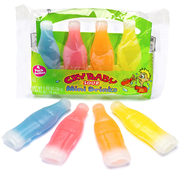 NIK L NIP CRY BABY SOUR MINI DRINK BOTTLES CANDY 39g