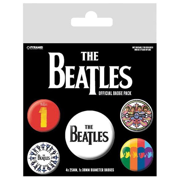 BADGE PACK THE BEATLES BLACK