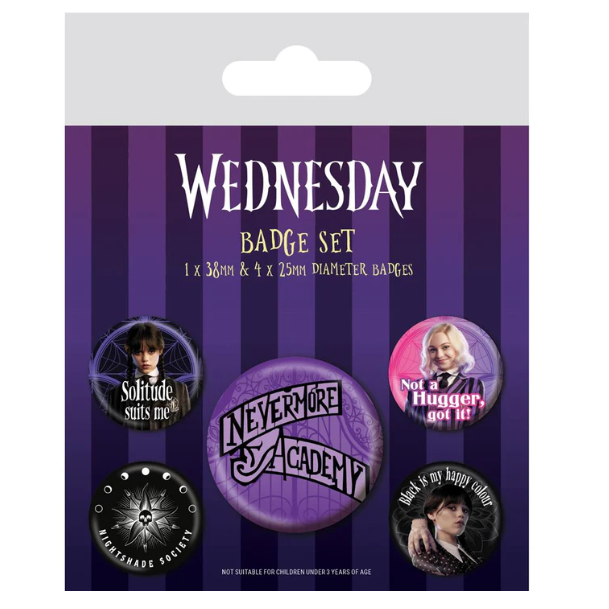 BADGE PACK WEDNESDAY NEVERMORE