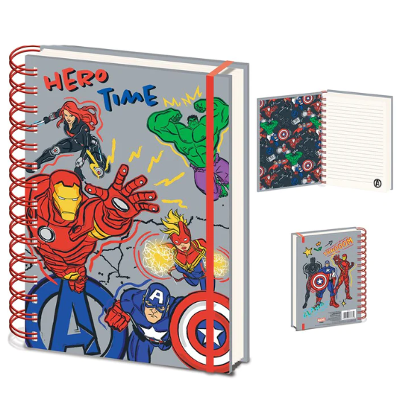 ANTECKNINGSBOK SPIRAL A5 AVENGERS HERO CLUB