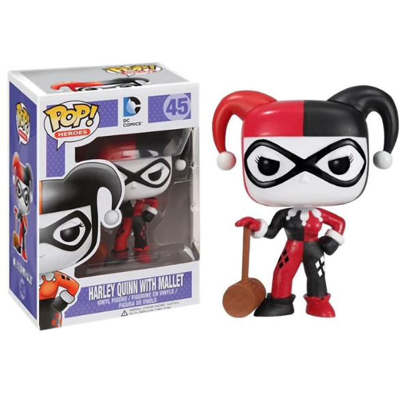 FUNKO POP! DC HEROES HARLEY QUINN WITH MALLET no45