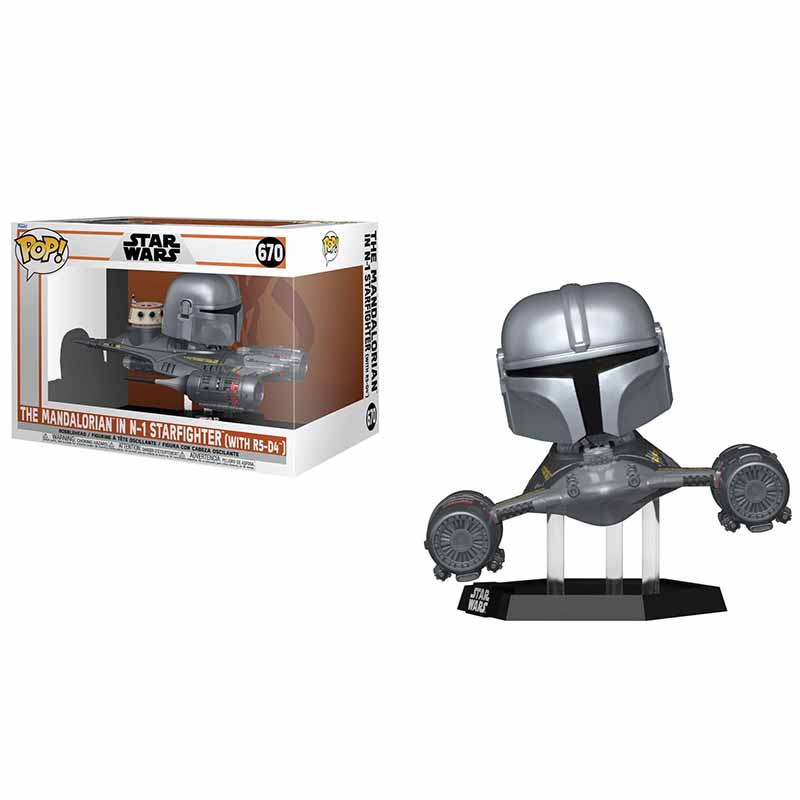 FUNKO POP! STAR WARS THE MANDALORIAN IN N-1 STARFIGHTER WITH R5-D4 no670