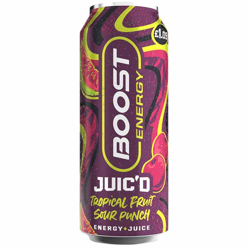 BOOST ENERGY JUIC’D TROPICAL FRUIT SOUR PUNCH 500ml