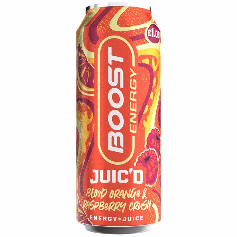 BOOST ENERGY JUIC’D BLOOD ORANGE RASPBERRY CRUSH 500ml