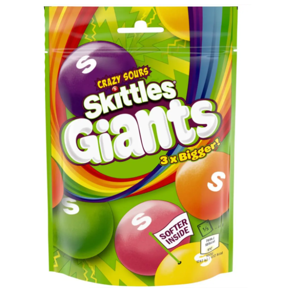 SKITTLES GIANTS VEGAN SOURS 116g