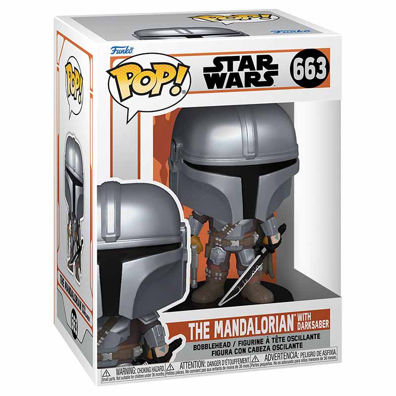 FUNKO POP! STAR WARS THE MANDALORIAN WITH DARKSABER no663