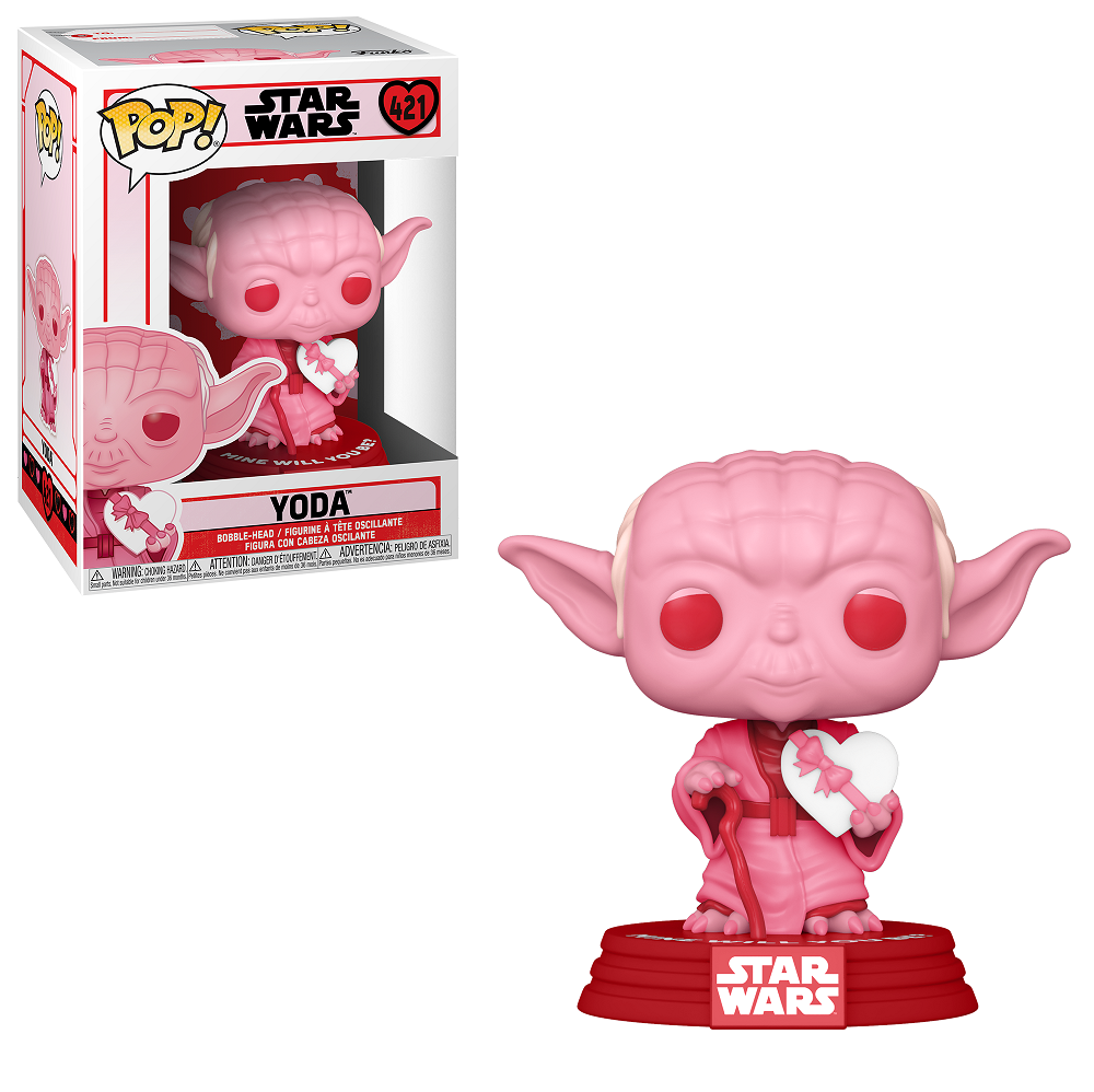 POP! STAR WARS VALENTINES YODA WITH HEART no421