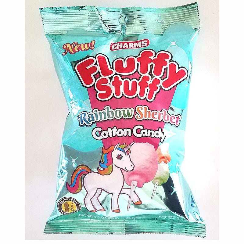 CHARMS FLUFFY STUFF RAINBOW SHERBET COTTON CANDY 60g
